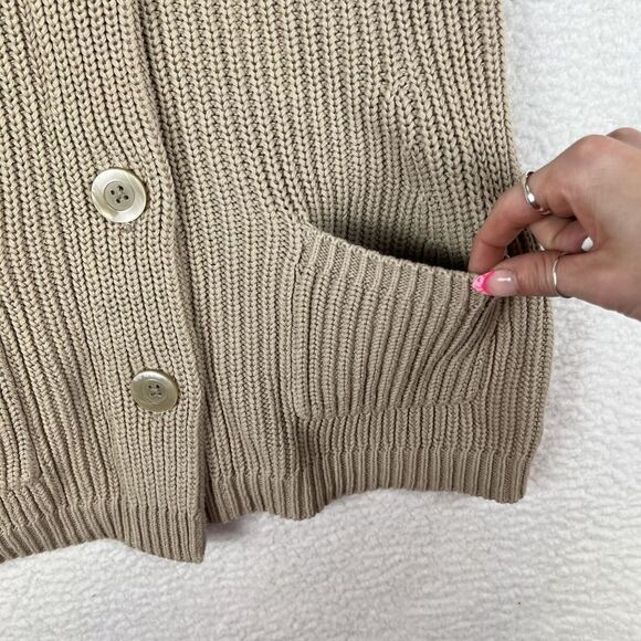 Vtg Eddie Bauer Cardigan Sweater Womens Small Chunky Knit Button Front Y2K - Picture 9 of 15